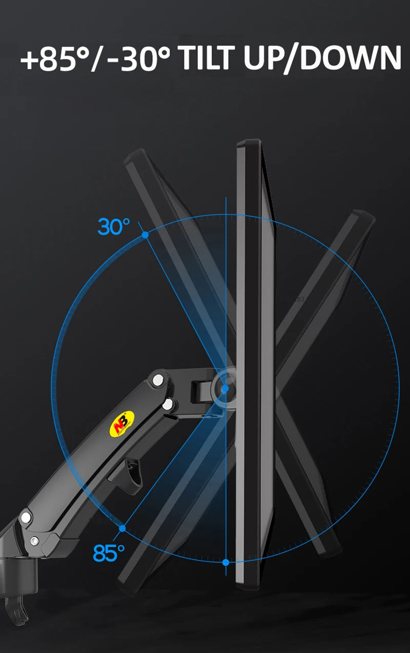 New NB F150 Gas Spring 24-35 inch LED TV Wall Mount Monitor Holder Ergonomic Mount Arm Max. VESA 100*100mm Loading 3-12kgs