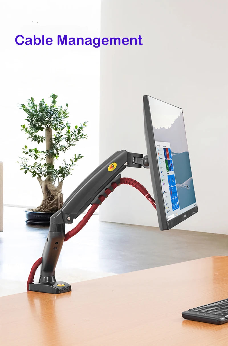 NB F80 Desktop Gas Spring 17-30" LCD LED Monitor Holder Mount Arm Full Motion Display Stand Loading 2-9 Kgs
