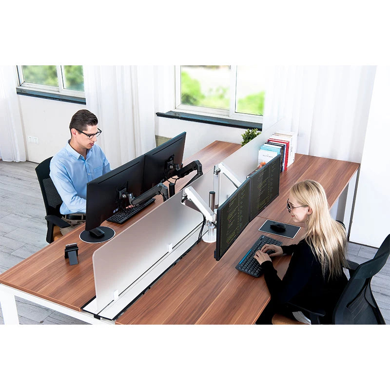 Hyvarwey OL-2Z Desktop 17-32 inch Dual Monitor Mount Arm Full Motion Aluminum Monitor Holder Gas Spring Arm Load 2-8kgs Each
