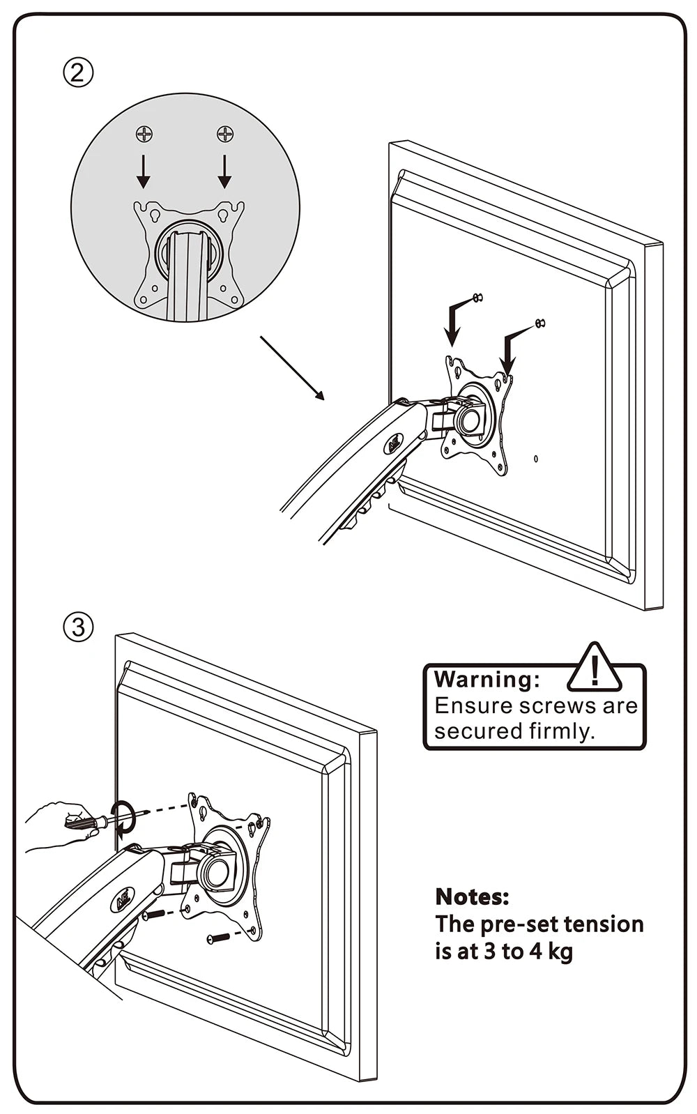 NB F80 Desktop Gas Spring 17-30" LCD LED Monitor Holder Mount Arm Full Motion Display Stand Loading 2-9 Kgs