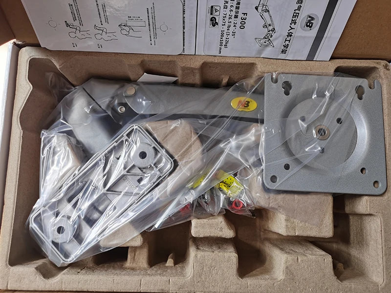 New NB F150 Gas Spring 24-35 inch LED TV Wall Mount Monitor Holder Ergonomic Mount Arm Max. VESA 100*100mm Loading 3-12kgs