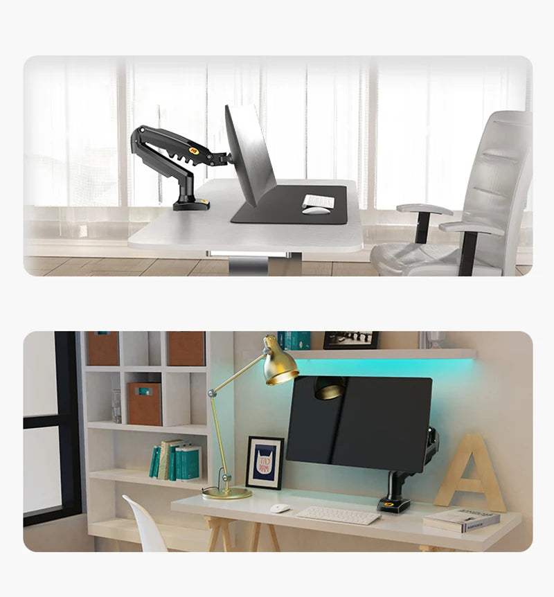 NB F80 Desktop Gas Spring 17-30" LCD LED Monitor Holder Mount Arm Full Motion Display Stand Loading 2-9 Kgs