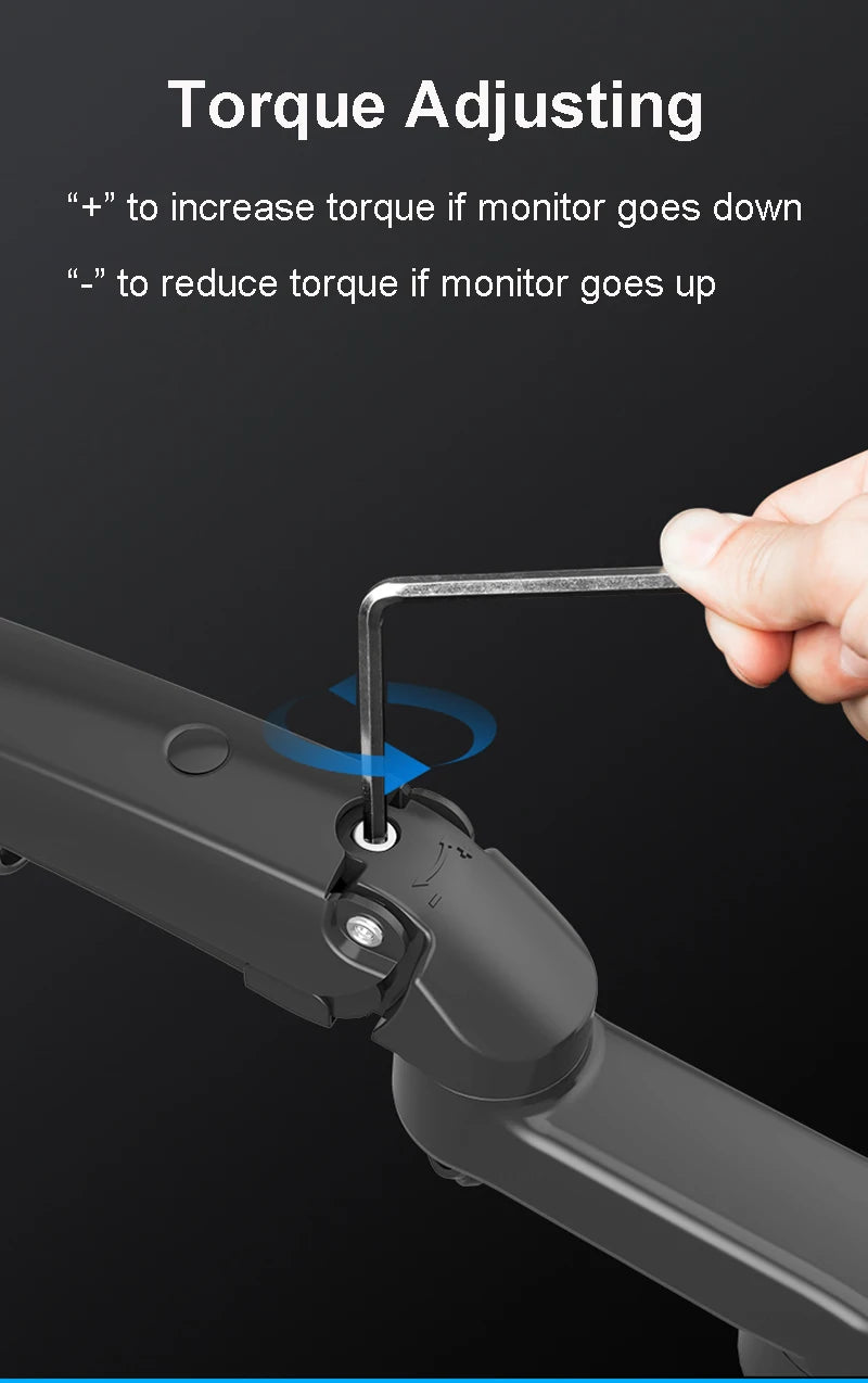 New NB F150 Gas Spring 24-35 inch LED TV Wall Mount Monitor Holder Ergonomic Mount Arm Max. VESA 100*100mm Loading 3-12kgs