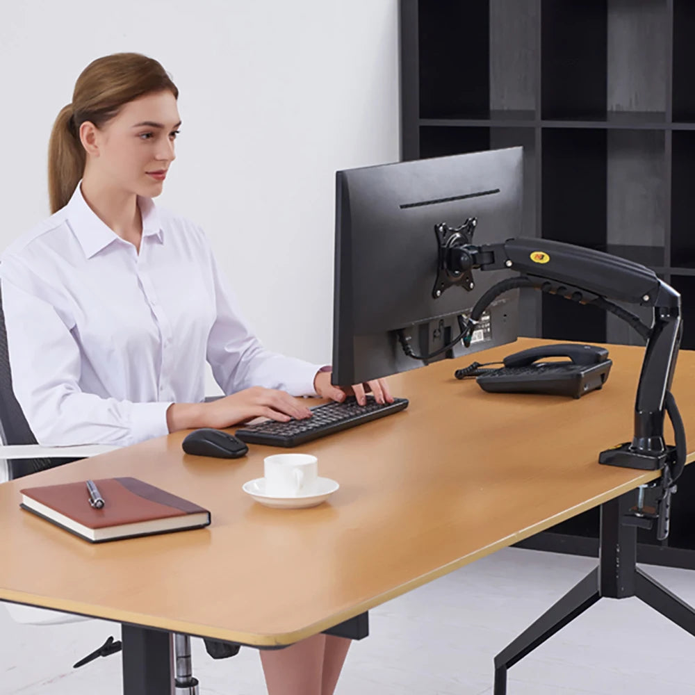 NB F80 Desktop Gas Spring 17-30" LCD LED Monitor Holder Mount Arm Full Motion Display Stand Loading 2-9 Kgs