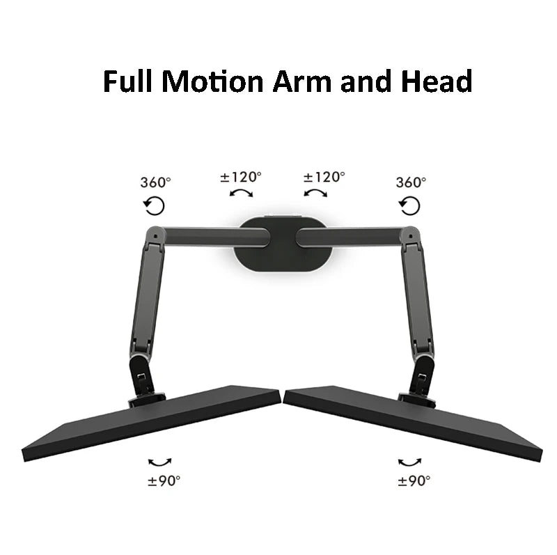 Hyvarwey OL-2Z Desktop 17-32 inch Dual Monitor Mount Arm Full Motion Aluminum Monitor Holder Gas Spring Arm Load 2-8kgs Each