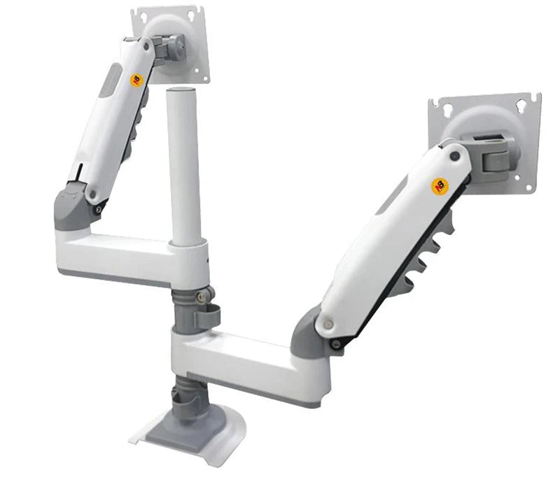 NB H180 Double monitor desk Holder Arm Gas Spring Full Motion 17"-27" LCD TV Mount ergonomic dual arm clamp bracket 2-9kgs each