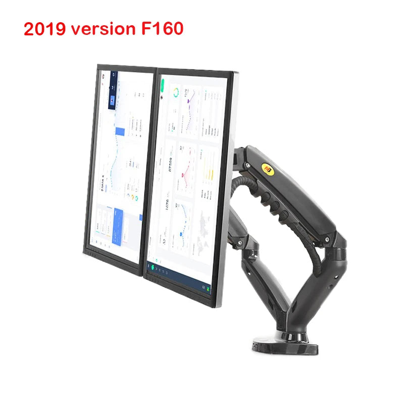 NB F160  Holder Full Motion Dual Arm Monitor Support 17-30 Inch  Mount Bracket Load 2-9 Kgs Each