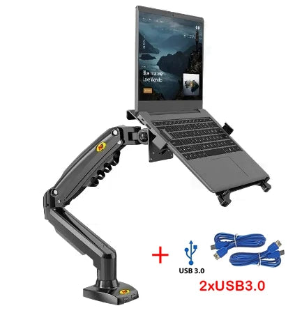 2 in 1 NB NEW F80 + FP-2 for 17-30" Monitor + 10"-17" laptop desktop Holder notebook computer mount stand laptop clamp