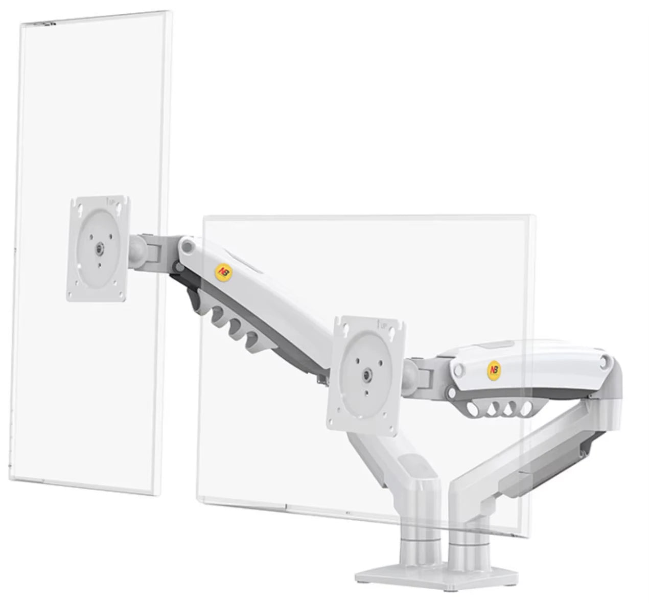 NB F160  Holder Full Motion Dual Arm Monitor Support 17-30 Inch  Mount Bracket Load 2-9 Kgs Each