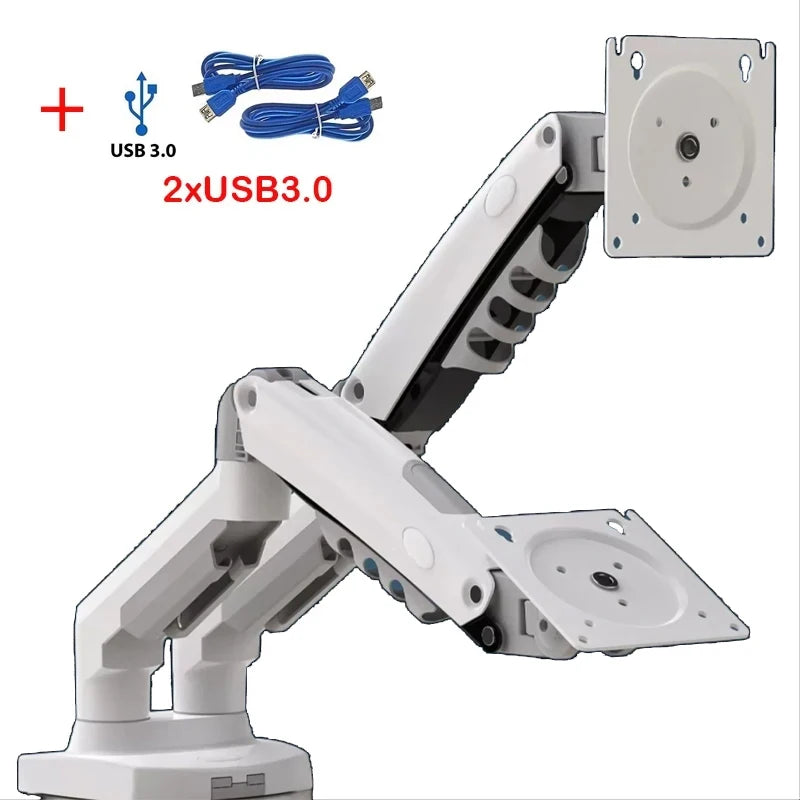 NB F160  Holder Full Motion Dual Arm Monitor Support 17-30 Inch  Mount Bracket Load 2-9 Kgs Each